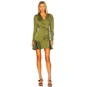 Revolve Steve Madden Nyla Mini Dress‎ in Olive Green Sz 8